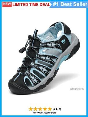Dannto Women's Sport Hiking Sandals Closed Toe Quick-Dry Water Shoes
